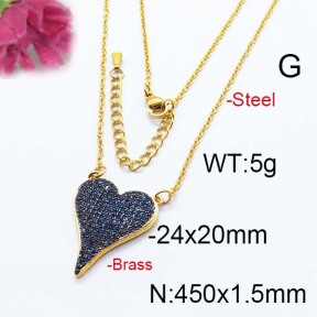 Fashion Brass Necklace  F6N403033vihb-J40