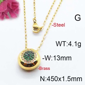 Fashion Brass Necklace  F6N403039ahlv-J40