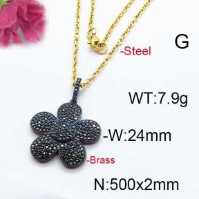 Fashion Brass Necklace  F6N403041aija-J40