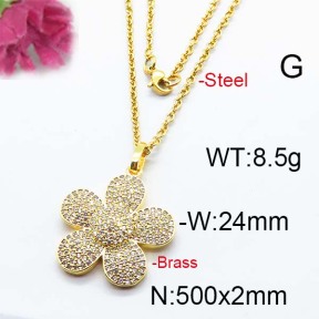 Fashion Brass Necklace  F6N403042vihb-J40