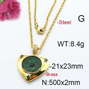 Fashion Brass Necklace  F6N403047ahpv-J40