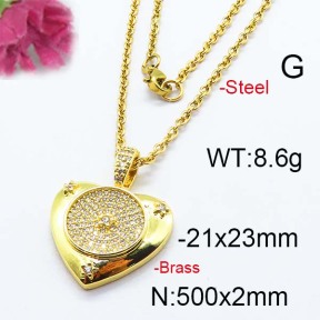Fashion Brass Necklace  F6N403048vhnv-J40