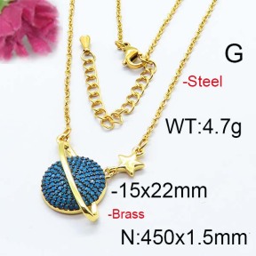 Fashion Brass Necklace  F6N403051ahpv-J40