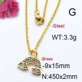 Fashion Brass Necklace  F6N403075ahjb-J125