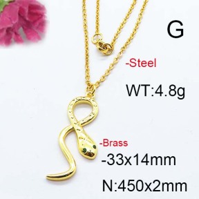 Fashion Brass Necklace  F6N403076vbpb-J125