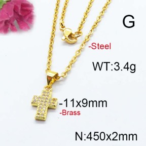Fashion Brass Necklace  F6N403080vhha-J125