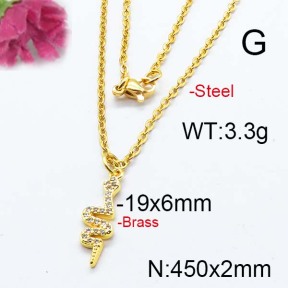 Fashion Brass Necklace  F6N403081bhva-J125