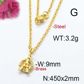 Fashion Brass Necklace  F6N403083bhva-J125