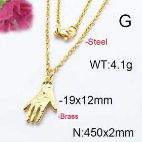 Fashion Brass Necklace  F6N403084vhha-J125