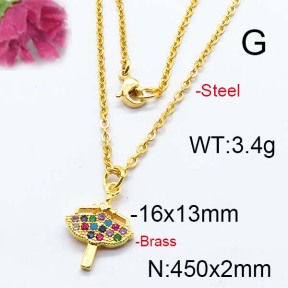 Fashion Brass Necklace  F6N403095bhia-J125