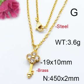Fashion Brass Necklace  F6N403096bhva-J125
