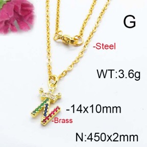 Fashion Brass Necklace  F6N403098ahjb-J125