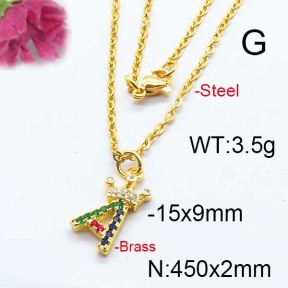 Fashion Brass Necklace  F6N403099ahjb-J125
