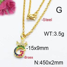 Fashion Brass Necklace  F6N403100ahjb-J125