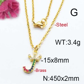 Fashion Brass Necklace  F6N403104ahjb-J125