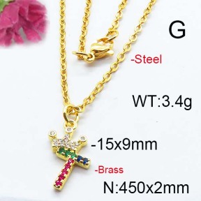 Fashion Brass Necklace  F6N403107ahjb-J125