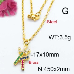 Fashion Brass Necklace  F6N403109ahjb-J125