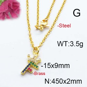 Fashion Brass Necklace  F6N403110ahjb-J125