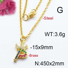 Fashion Brass Necklace  F6N403114ahjb-J125