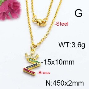 Fashion Brass Necklace  F6N403115ahjb-J125