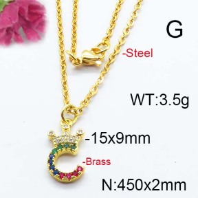 Fashion Brass Necklace  F6N403116ahjb-J125