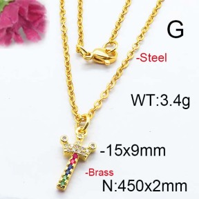 Fashion Brass Necklace  F6N403117ahjb-J125