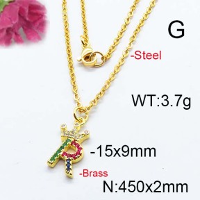 Fashion Brass Necklace  F6N403119ahjb-J125