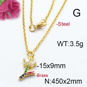 Fashion Brass Necklace  F6N403120ahjb-J125