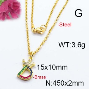 Fashion Brass Necklace  F6N403121ahjb-J125