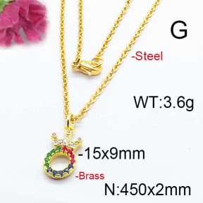 Fashion Brass Necklace  F6N403122ahjb-J125