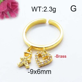 Fashion Brass Ring  F6R400806bhia-J40