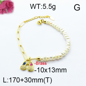 Fashion Brass Bracelet  F6B300555bhia-J09