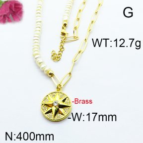 Fashion Brass Necklace  F6N300286aivb-J09