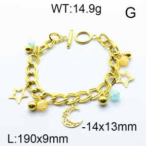 SS Bracelet  6B4002215bhbl-350