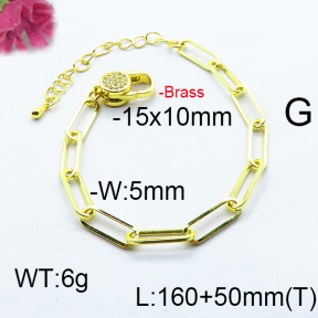 Fashion Brass Bracelet  F6B404474ahjb-J66