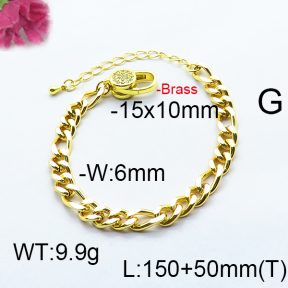 Fashion Brass Bracelet  F6B404475ahjb-J66