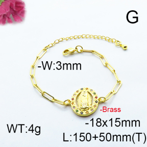 Fashion Brass Bracelet  F6B404484bhia-J66