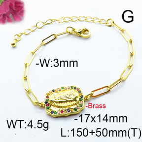 Fashion Brass Bracelet  F6B404488bhia-J66