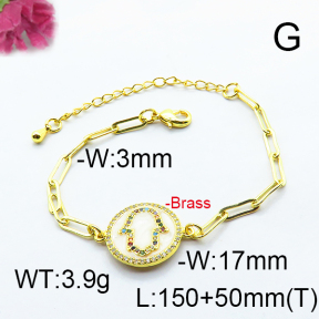 Fashion Brass Bracelet  F6B404495bhia-J66