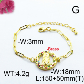 Fashion Brass Bracelet  F6B404496bhia-J66