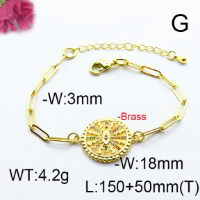 Fashion Brass Bracelet  F6B404497bhia-J66