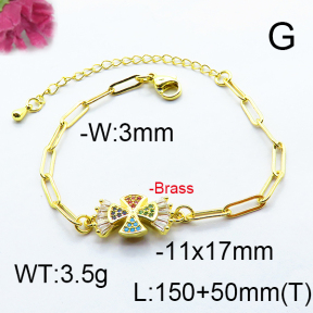 Fashion Brass Bracelet  F6B404500bhia-J66