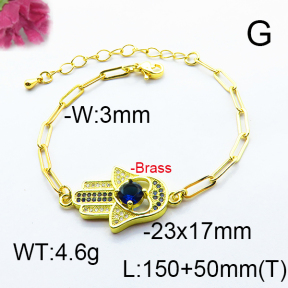 Fashion Brass Bracelet  F6B404501bhia-J66