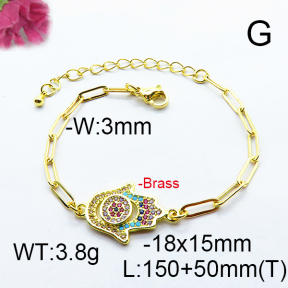 Fashion Brass Bracelet  F6B404502bhia-J66