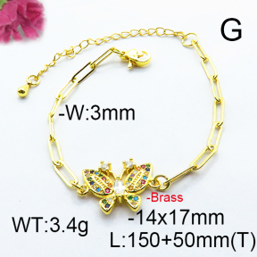Fashion Brass Bracelet  F6B404503bhia-J66