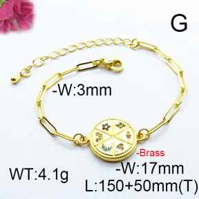 Fashion Brass Bracelet  F6B404504bhia-J66