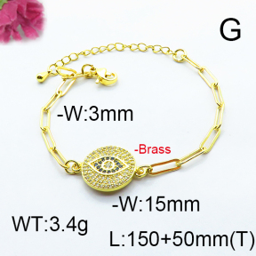Fashion Brass Bracelet  F6B404505bhia-J66