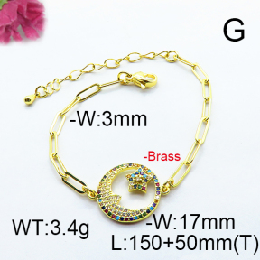 Fashion Brass Bracelet  F6B404507bhia-J66