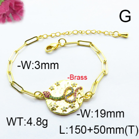 Fashion Brass Bracelet  F6B404512bhia-J66