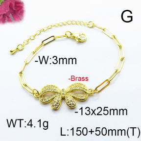 Fashion Brass Bracelet  F6B404513bhia-J66